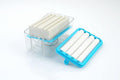 LEMBOSE Plastic Cloth Washing Soap Roller, Dispenser Case with Lid Having Roller Blue (Pack of 1)