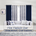 Mrs.Naturall Navy Blue Curtains 72X90 Inch Length For Bedroom 2 Panels Blackout Room Darkening Curtains