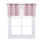 Nicetown Baby Pink Window Treatment Valance - Thermal Insulated Eyelet Top Cute Curtains For Girl'S Bedroom/Nursery (Lavender Pink, 2 Panels, 42W By 18L 1.2 Inches Header)