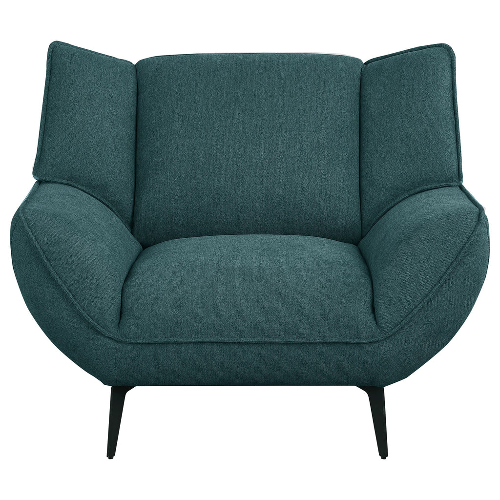 Coaster Home Furnishings Acton Upholstered Flared Arm Chair Teal Blue