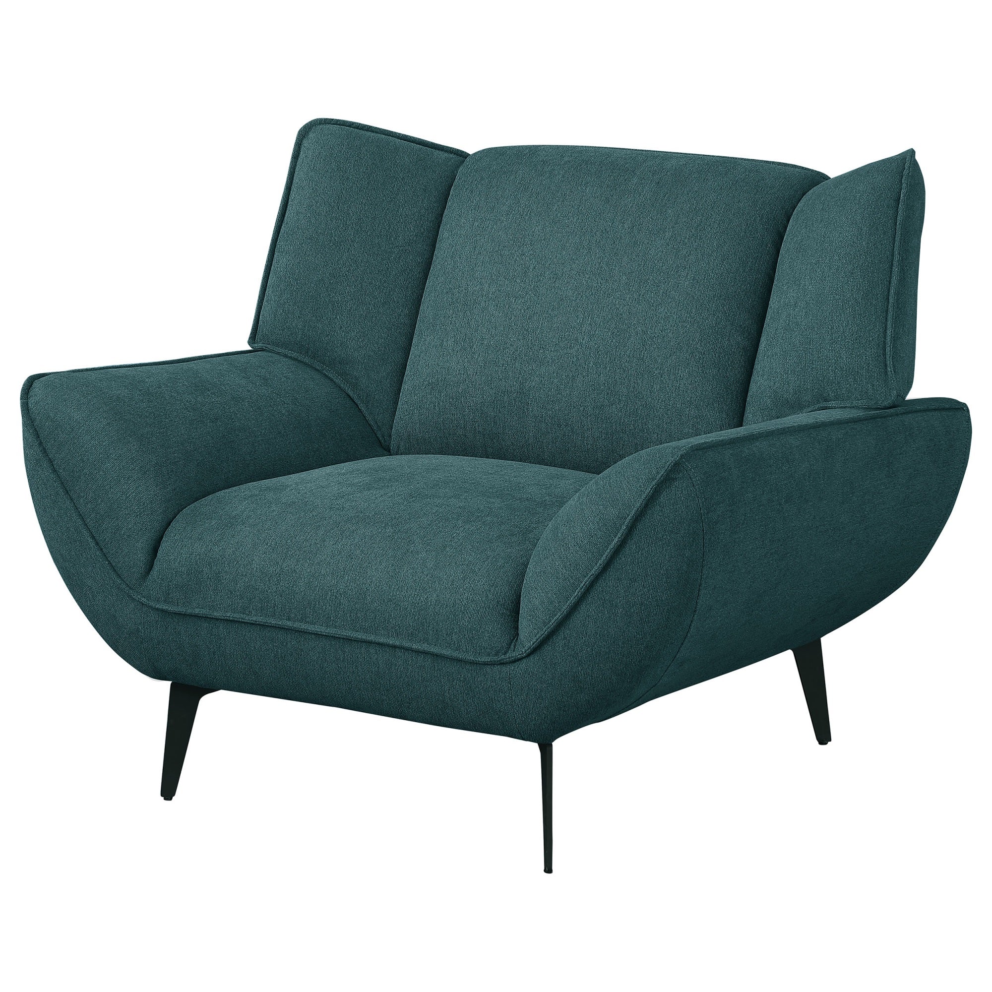 Coaster Home Furnishings Acton Upholstered Flared Arm Chair Teal Blue
