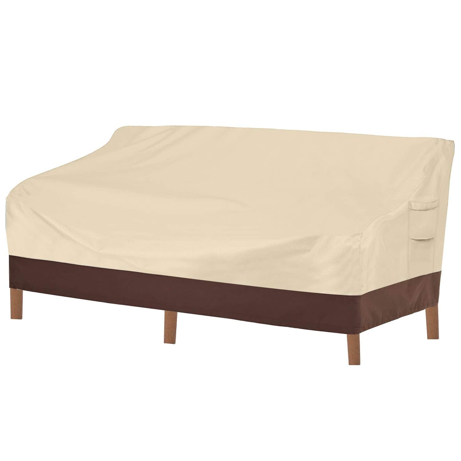 Vailge Heavy Duty Patio Sofa Cover, 100% Waterproof 3-Seater Outdoor Sofa Cover,Lawn Patio Furniture Covers With Air Vent And Handle,79' Wx 37' Dx 35' H,Beige&Brown