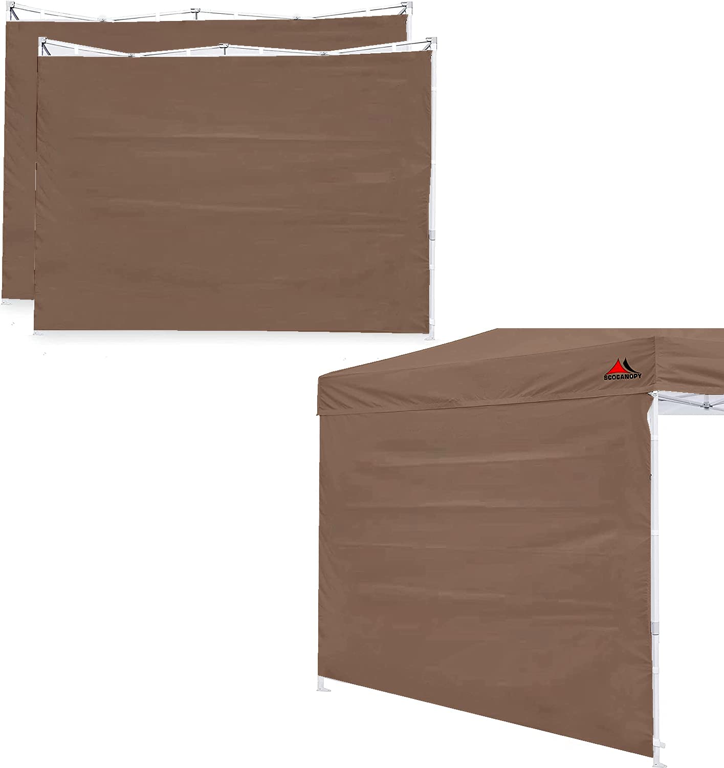 Scocanopy Sidewall For 10X10 Canopy Frame, 3 Pack Sunwall Only,Brown