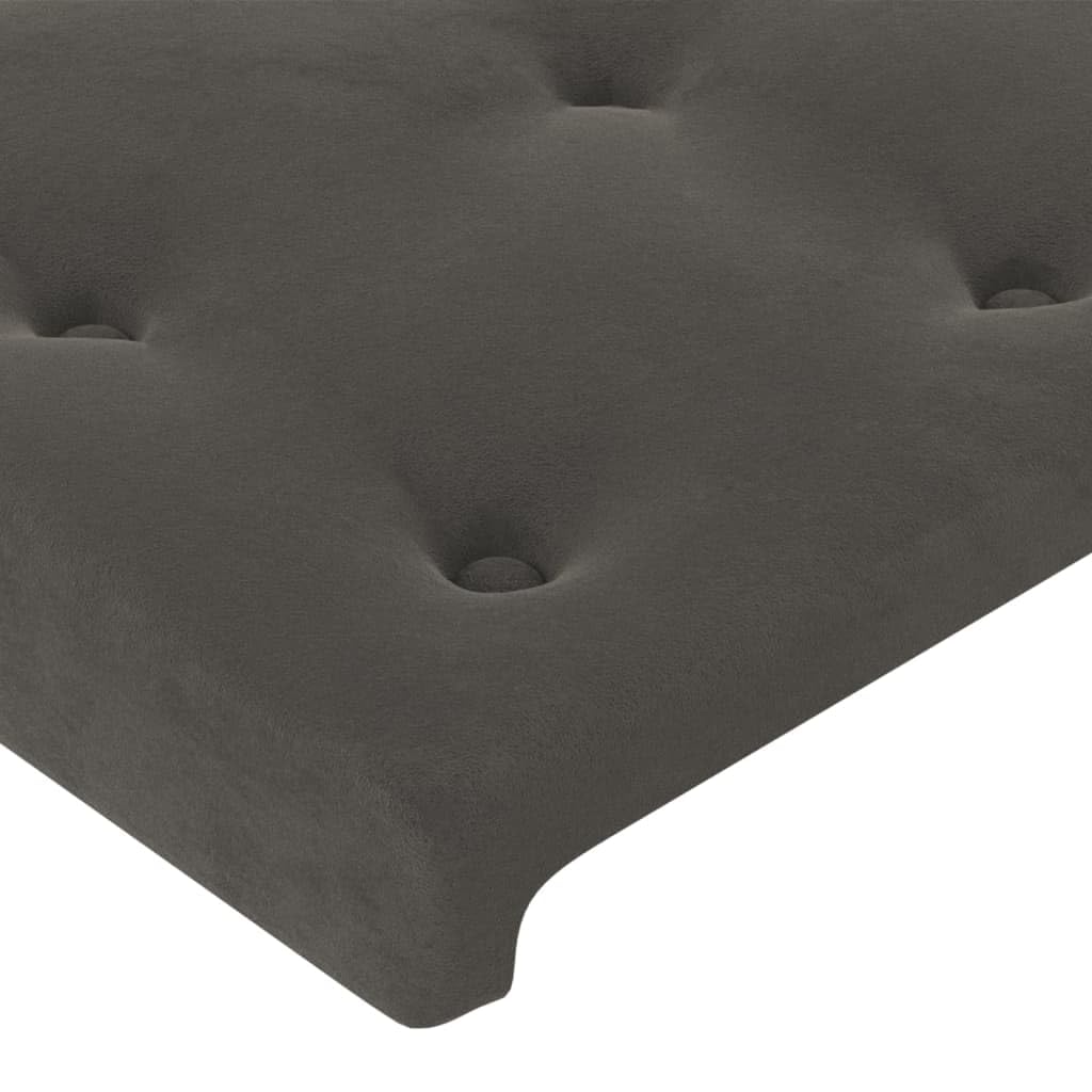 vidaXL Headboards 2 pcs Dark Gray 39.4"x2"x30.7"/34.6" Velvet