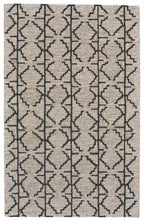 HomeRoots 511835 10 x 13 ft. Black Taupe & Gray Wool Geometric Hand Tufted Handmade Stain Resistant Rectangle Area Rug
