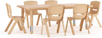24W x 48L Rectangular Natural Plastic Height Adjustable Activity Table