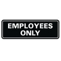 Standard Employees Only Sign - Black - Large (1 Pack)