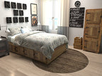 Unique Loom Del Mar Collection Area Rug - Lucille (6' 1'' Round, Brown/ Ivory)