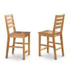 East West Furniture CACF7H-OAK-W 7 Piece Kitchen Counter Height Dining Table Set Consist of a Rectangle Pub Table and 6 Dining Room Chairs, 36x60 Inch, Oak