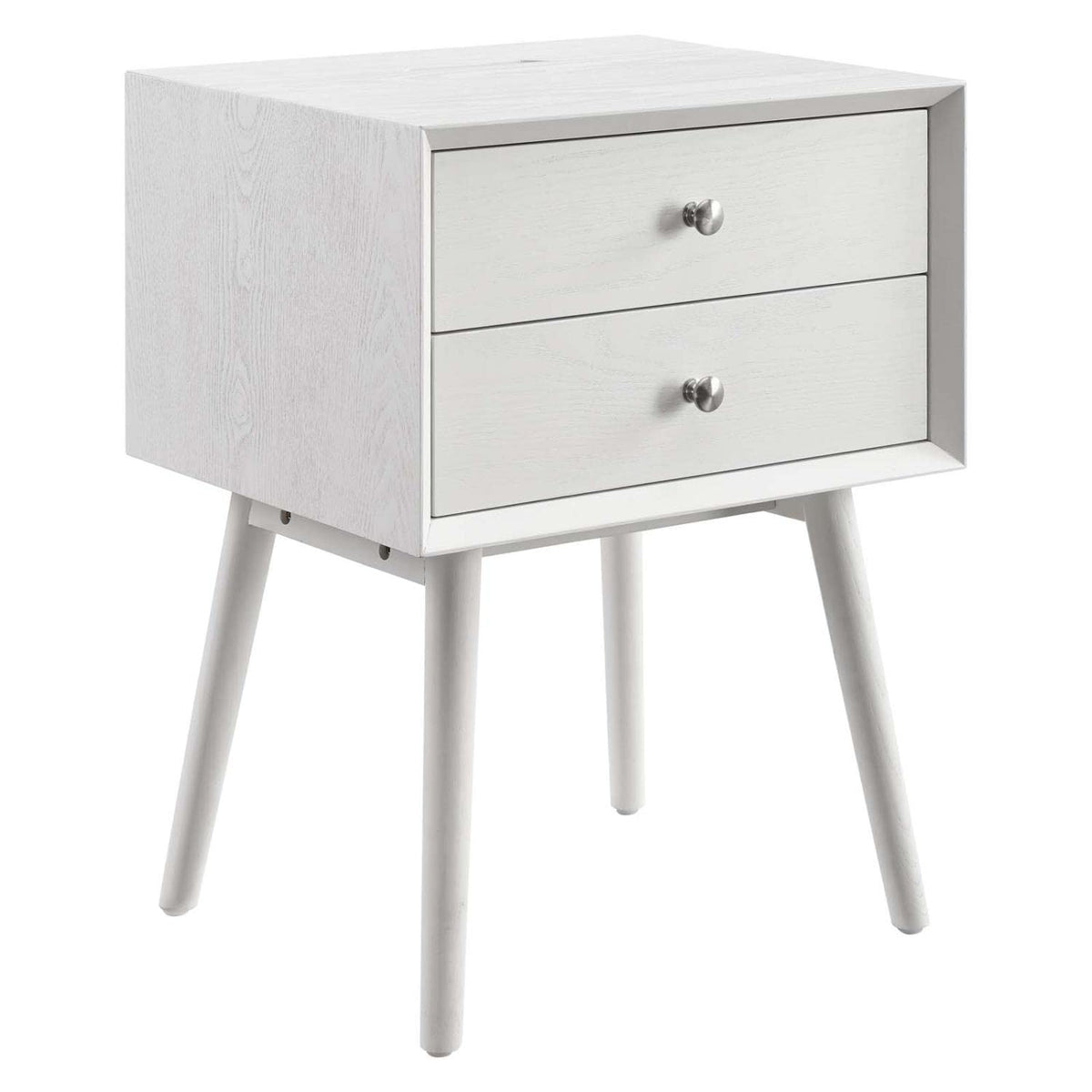 Modway Ember Wood Nightstand, White White