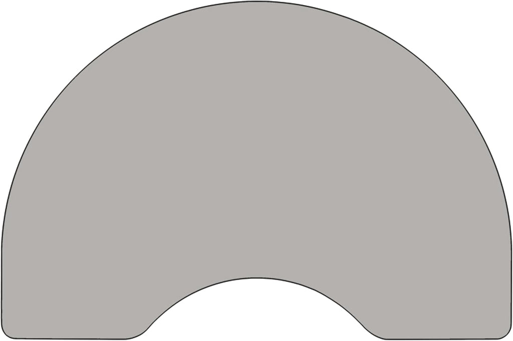Mobile 48 Round Grey HP Laminate Activity Table - Height Adjustable Short Legs