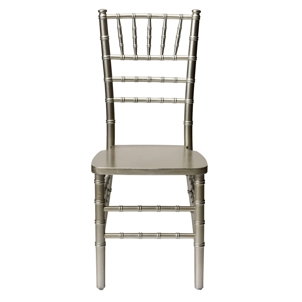 Commercial Seating Products European Silver Wood Dining Chairs, 2-Pack