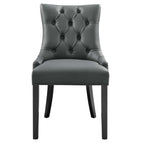 Modway Regent Tufted Vegan Leather Dining Chair In Gray