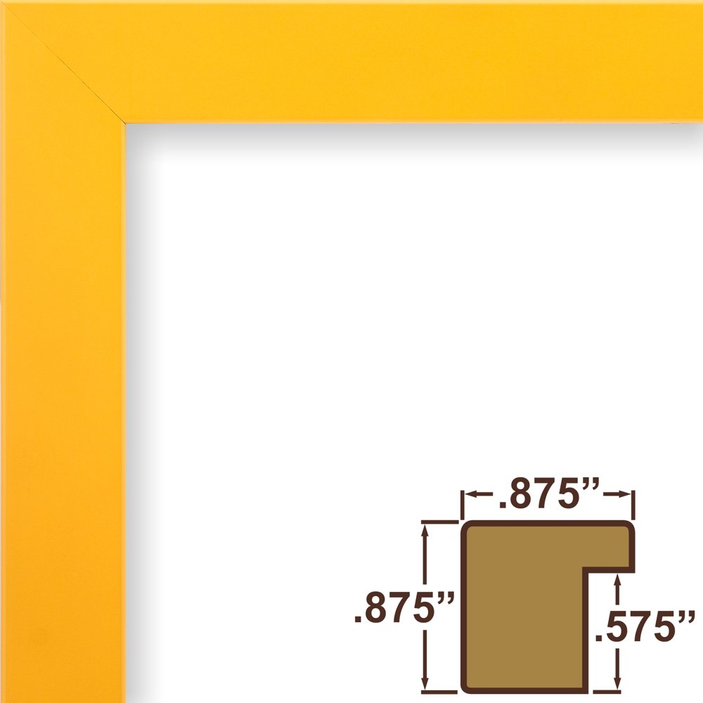Craig Frames Confetti, Modern Yellow Picture Frame, 12 X 16 Inch