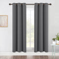 Nicetown Bedroom Blackout Draperies Panels, Three Pass Microfiber Noise Reducing Thermal Insulated Solid Ring Top Window Curtain