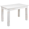 Flash Furniture HERCULES Series 46 x 30 Rectangular Antique Rustic White Solid Pine Farm Dining Table