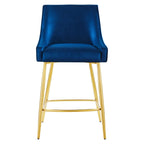 Modway Discern Performance Velvet Counter Stool With Navy Finish Eei-5474-Nav