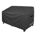 Ultcover Patio Furniture Sofa Cover 74W X 35D X 35H Inch Waterproof Outdoor 3-Seater Couch Cover, Black