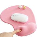 Office Mousepad With Gel Wrist Support - Ergonomic Gaming Desktop Memory Foam Mouse Pad Wrist Rest - Silicone Non-Slip Rubber Ba