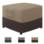 Easy-Going Outdoor Ottoman Cover, Waterproof Patio Ottoman Cover, Heavy Duty Outdoor Furniture Cover With Padded Handles (33'X33'X17', Gray/Dark Gray)