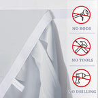 Ryb Home Blackout Door Curtains 2 Panels Set, Privacy Insulating Glass Window Door Blind Shdes For French Door Nana Door Sidelight Door Office, W 26 X L 72, Greyish White