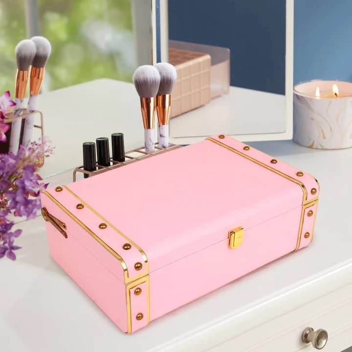 Polaris fox Trunk Box for Gifting Purpose | Size 10x7x3.5 inch | Baby Pink Color | Ideal for gifting and storage