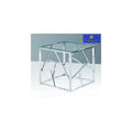 Best Master Furniture Morganna Stainless Steel Living Room End Table, Silver Silver/Stainless Steel and Glass