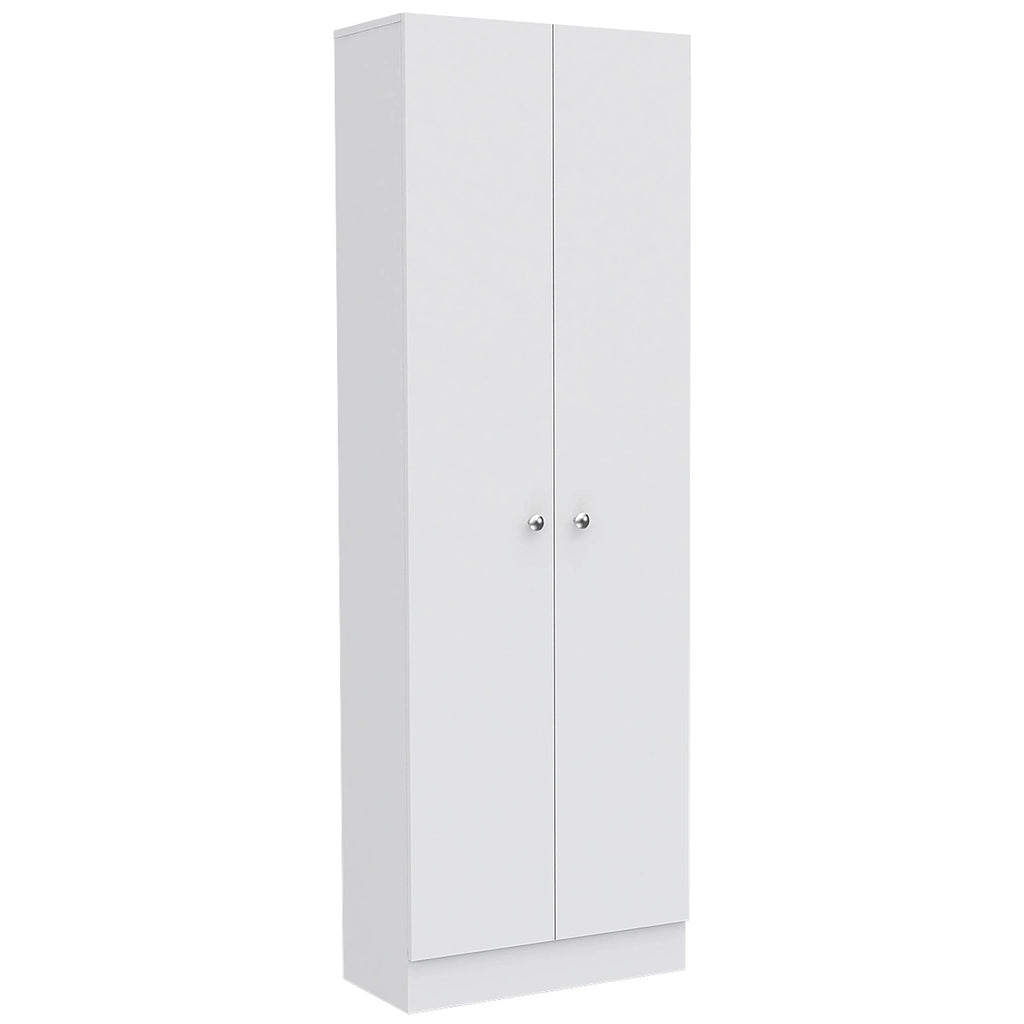 Multistorage Cabinet 71" H, 2 Doors, 5 Shelves, White - Dakari Storage Solution