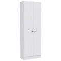 Multistorage Cabinet 71" H, 2 Doors, 5 Shelves, White - Dakari Storage Solution