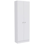 Multistorage Cabinet 71" H, 2 Doors, 5 Shelves, White - Dakari Storage Solution