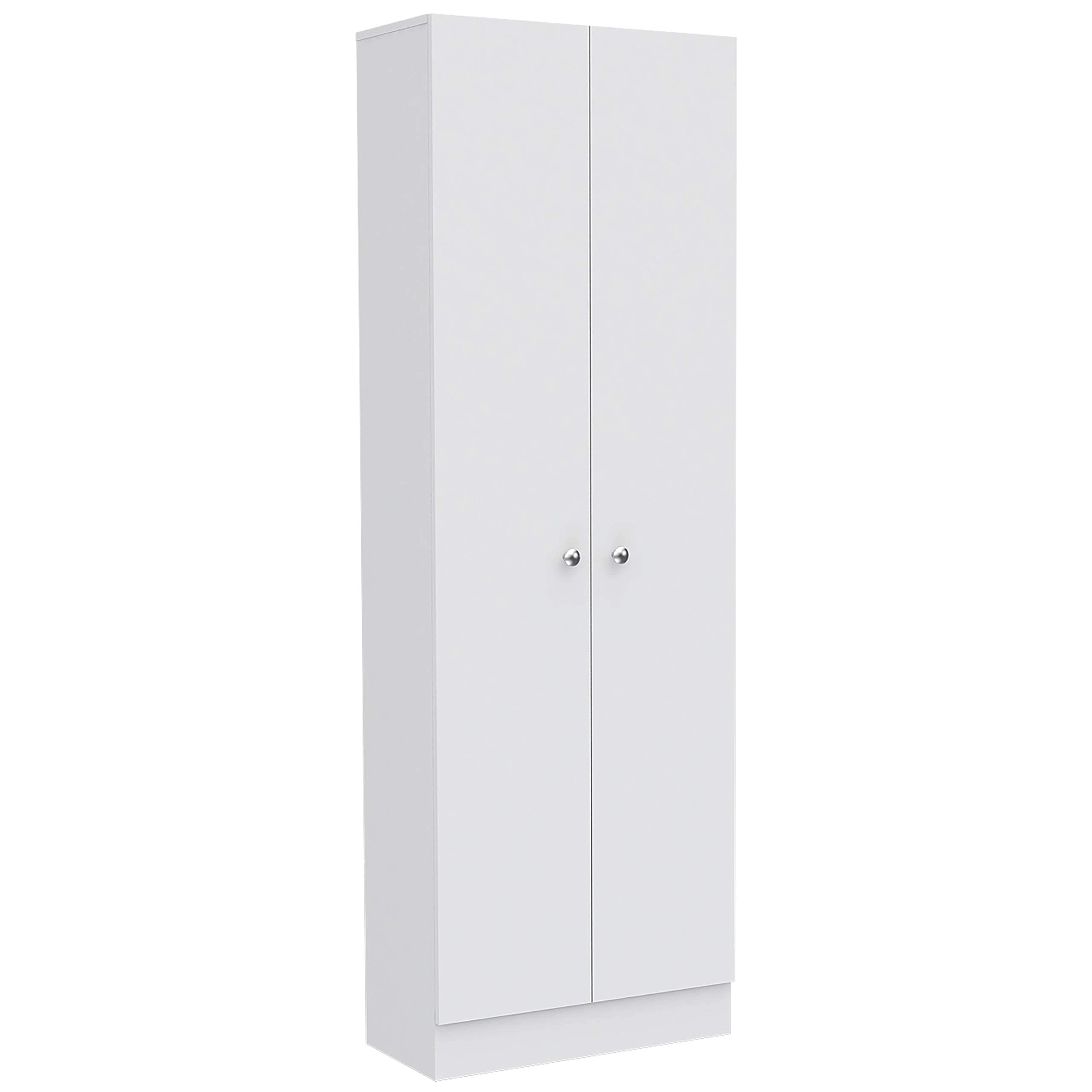 Multistorage Cabinet 71" H, 2 Doors, 5 Shelves, White - Dakari Storage Solution