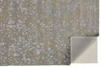 HomeRoots 512552 8 x 10 ft. Tan Silver & Gray Wool Floral Hand Tufted Handmade Rectangle Area Rug