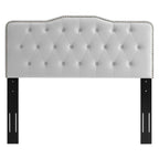 Modway MOD-6411-LGR Sophia Tufted Performance Velvet King/California King Headboard, Light Gray