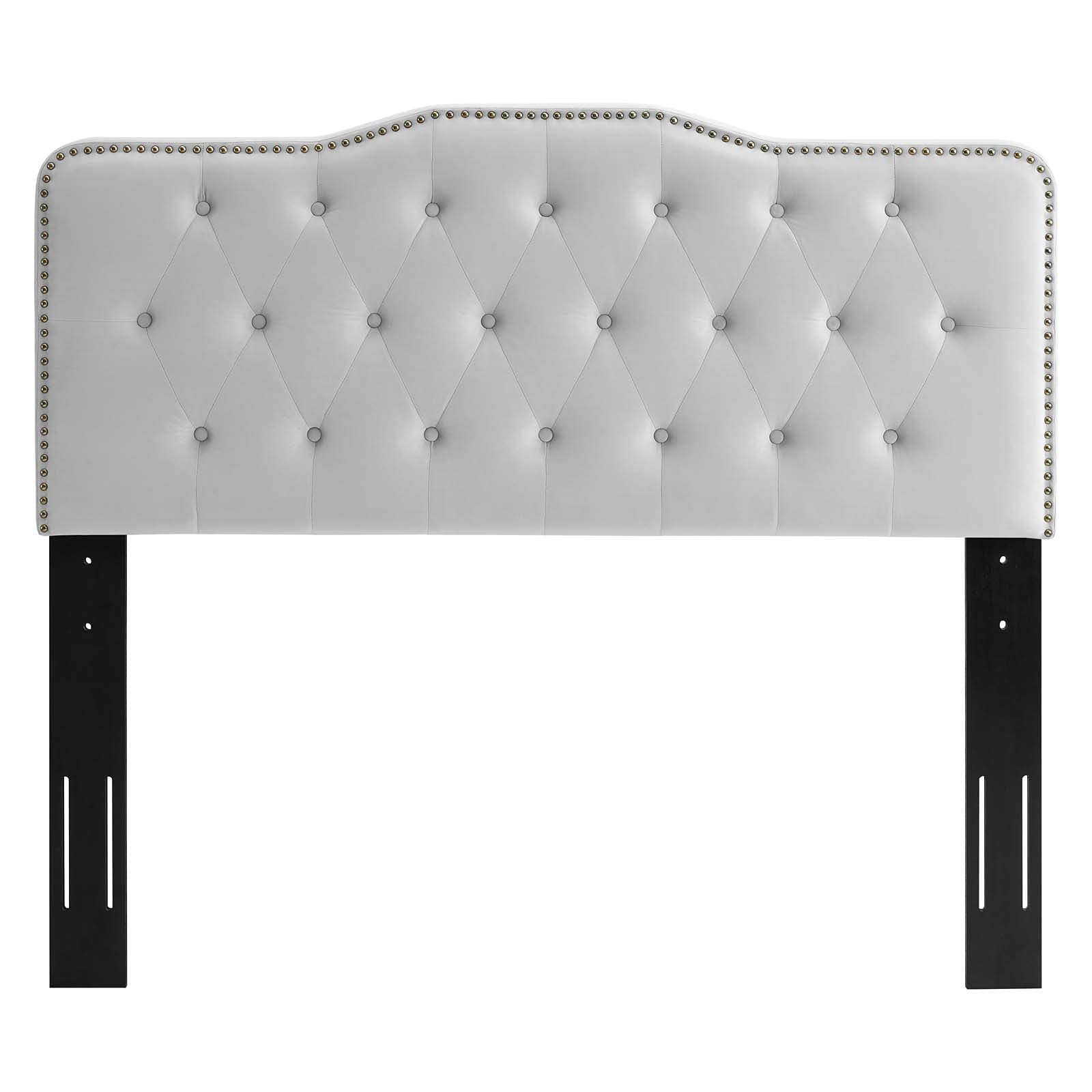 Modway MOD-6411-LGR Sophia Tufted Performance Velvet King/California King Headboard, Light Gray