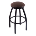 802 Misha 25 Swivel Counter Stool with Black Wrinkle Finish and Rein Coffee Seat