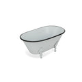 Lavande Metal Fleur-de-Lis Tub Decor - Large - White