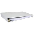 Ruby Paulina 8.5' X 11' Binder 1' Straight-D Ring Vinyl With Outside Pockets, White (195980)