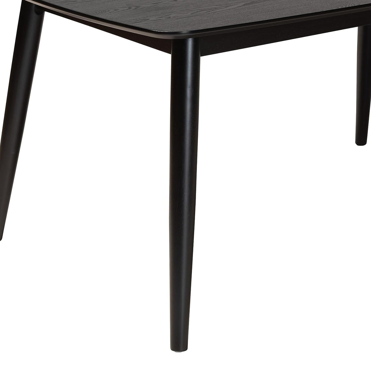 Baxton Studio Flora Wooden Dining Table, 35.4-inch D x 59.1-inch W, Black (234-13284-HIT)