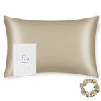 Alaska Bear King Size Silk Pillowcase Random Color Silk Scrunchie Gift Set For Beauty Sleep (1, Beige)