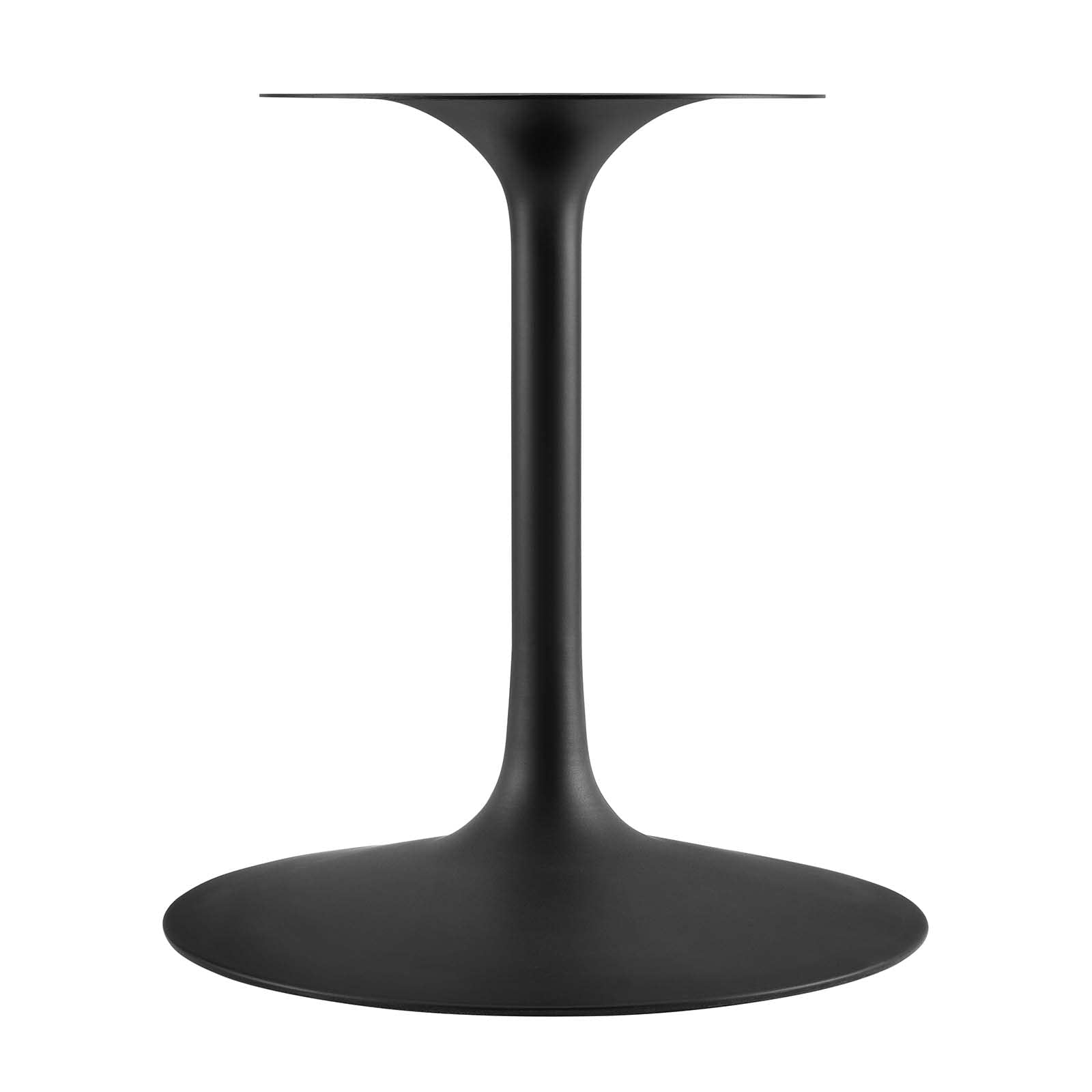 Modway Lippa 78" Oval-Shaped Mid-Century Modern Dining Table With White Wood Top And Black Base