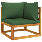 vidaXL 6-Piece Outdoor Patio Furniture Set - Solid Acacia Wood Lounge Set with Sturdy Table, Comfortable Cushions, and Configurable Design - Ideal for Garden, Terrace, Balcony