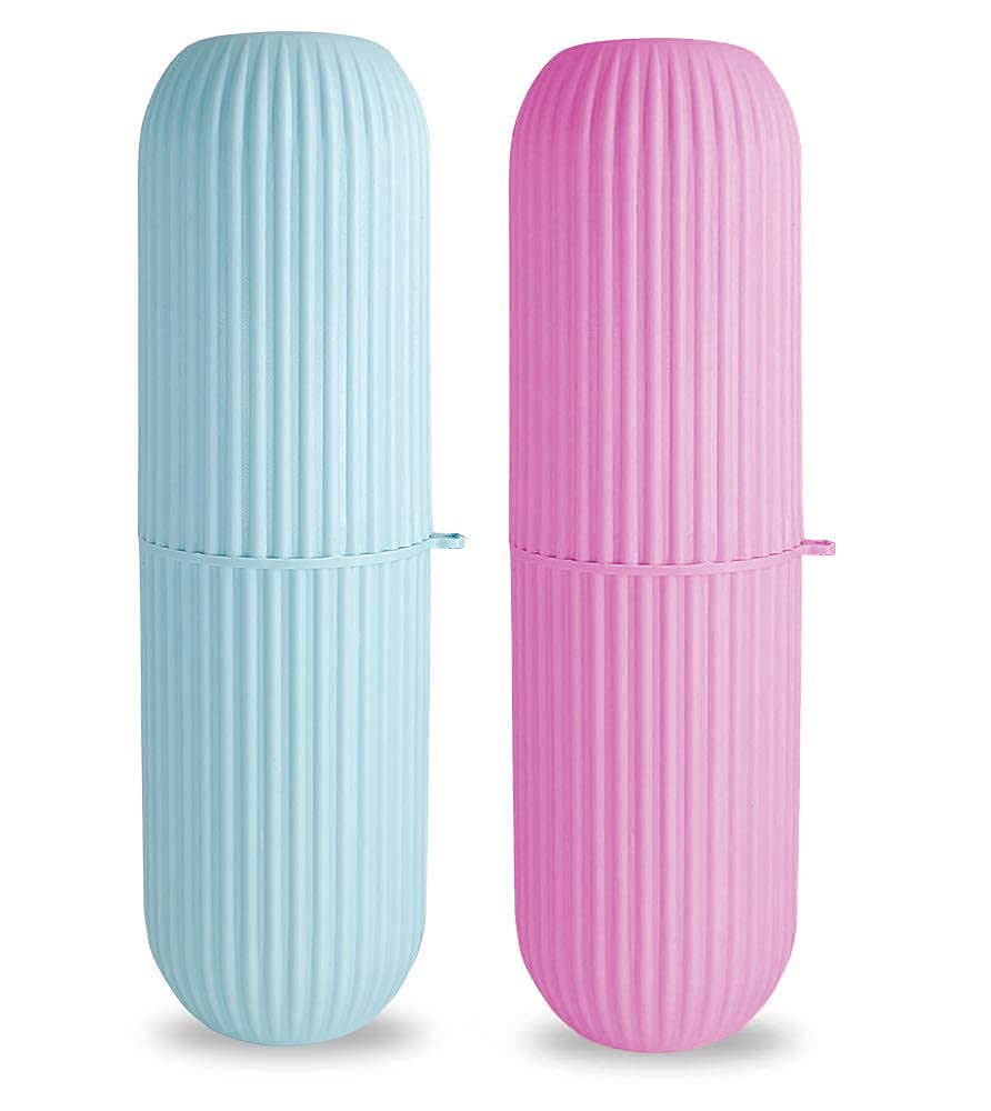 JOYUS Capsule Shape Travel Toothbrush Case Cover Holder Portable DustProof Toothbrush Toothpaste Storage Box Container, Multipu