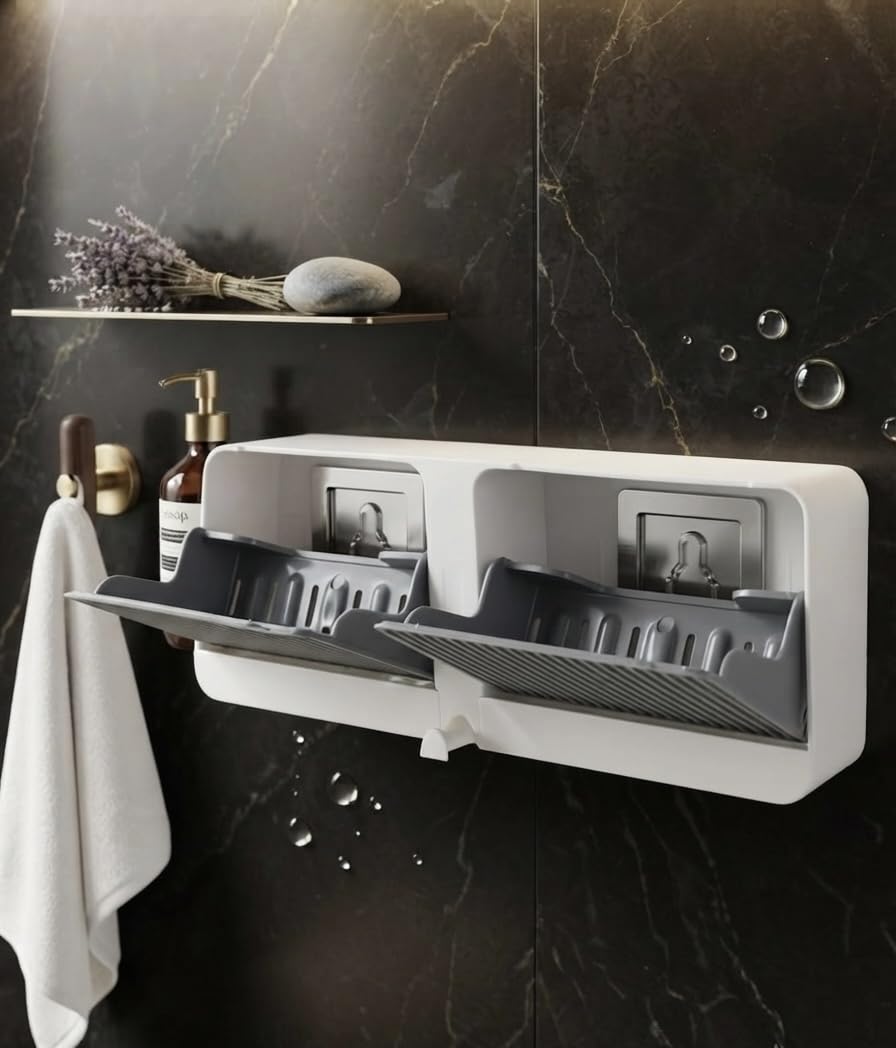 Shopsquare Bathroom Shelf Without Drill For Wall | Self Adhesive Bathroom Organiser | Wall Mounted Bathroom Shelves Rack With Ho