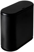 Sooyee 10 Liter Rectangular Plastic Trash Can Wastebasket with Press Type Lid,2.4 Gallon Garbage Container Bin for Bathroom,Powd