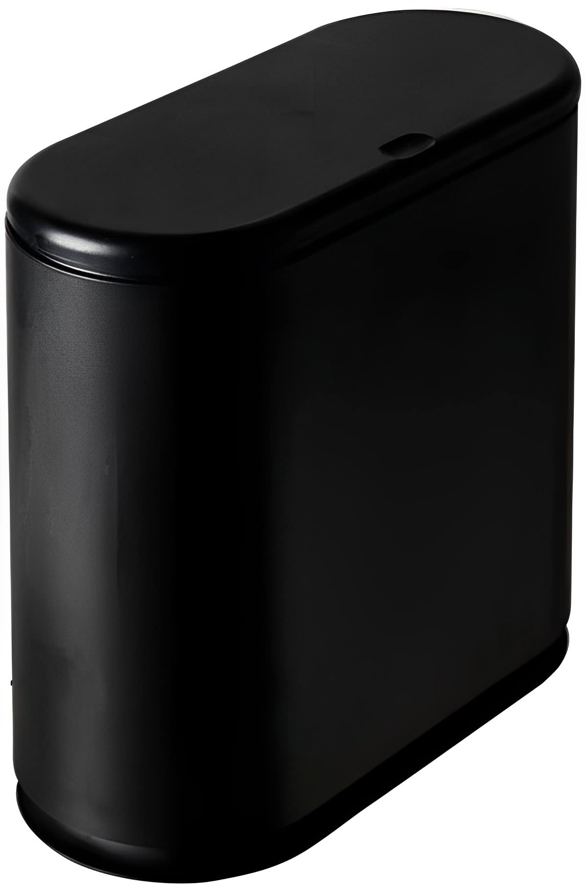 Sooyee 10 Liter Rectangular Plastic Trash Can Wastebasket with Press Type Lid,2.4 Gallon Garbage Container Bin for Bathroom,Powd