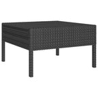 vidaXL Patio Lounge Set 11 Piece with Cushions Outdoor Garden Terrace Wooden Sofa Seating Seat Lounging Set Furniture Poly Rattan Black
