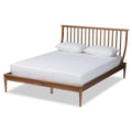 Baxton Studio ABEL Classic and Traditional Transitional Walnut Brown Finished Wood King Size Platform Bed