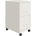 Lorell Lys Soho File/File Mobile File Cabinet, White