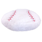 Choronmo Baseball Pillow Fluffy Baseball Plush Pillow Baseball Throw Pillow Soft Stuffed Baseball Plush Pillow Toy Durable Round