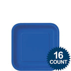 Royal Blue Round Dessert Paper Plates - 6 7/8 In (Pack Of 16) - Eco-Friendly & Disposable Tableware - Perfect For Celebrations,